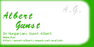 albert gunst business card